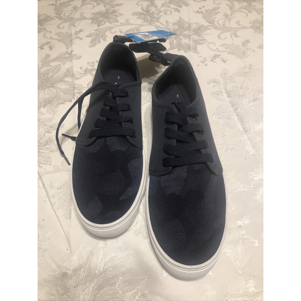 Xersion Mens Casual Sneakers Navy Blue Camo Knit Low Top Lace Up Shoes Size 9 - Picture 2 of 4